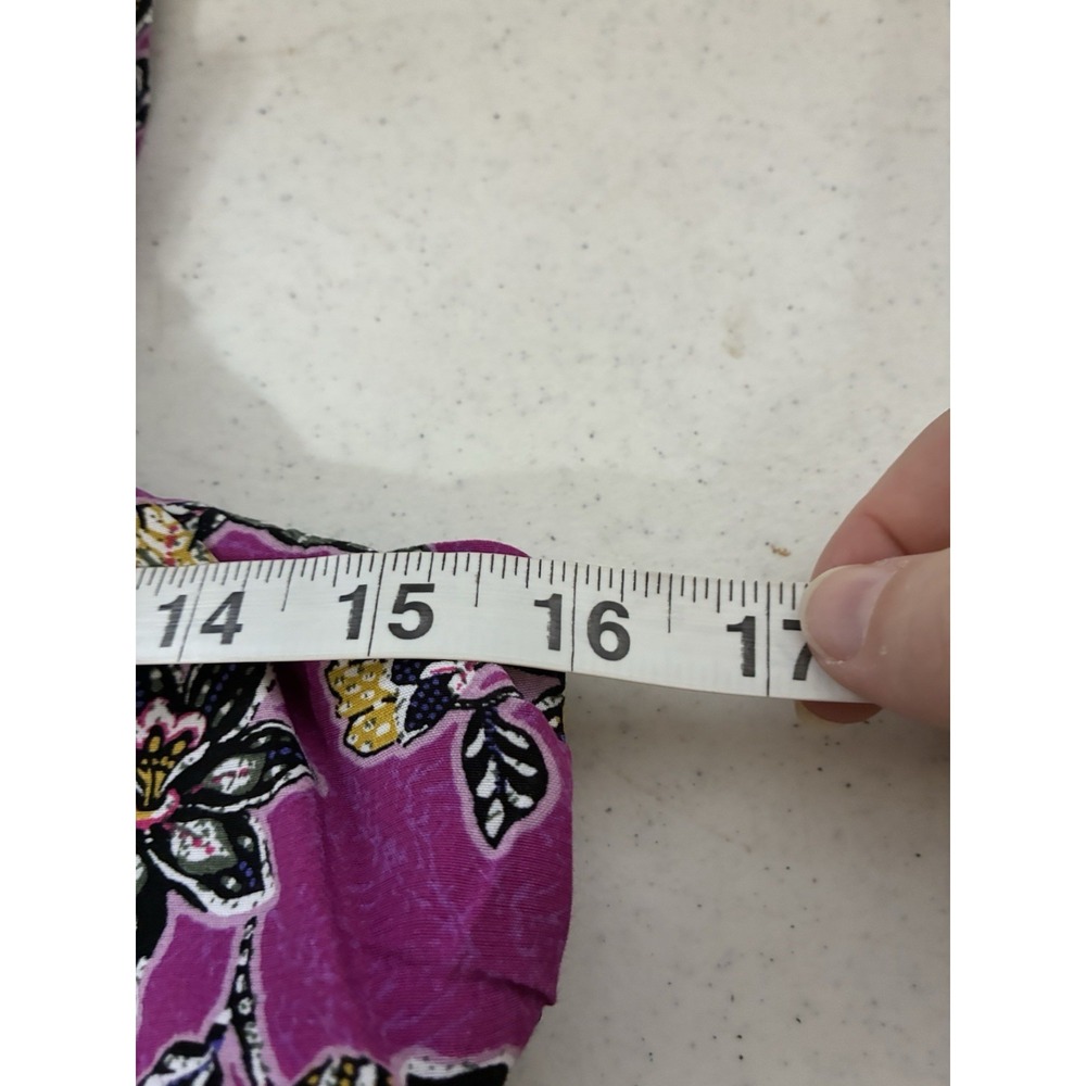 NWT LOFT Purple Clover Hibiscus Ruffle Midi Halter Dress Sz. 4 Cottagecore - Picture 8 of 10